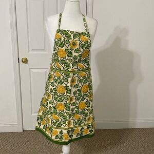 Sunflower Apron with Green and Yellow Design